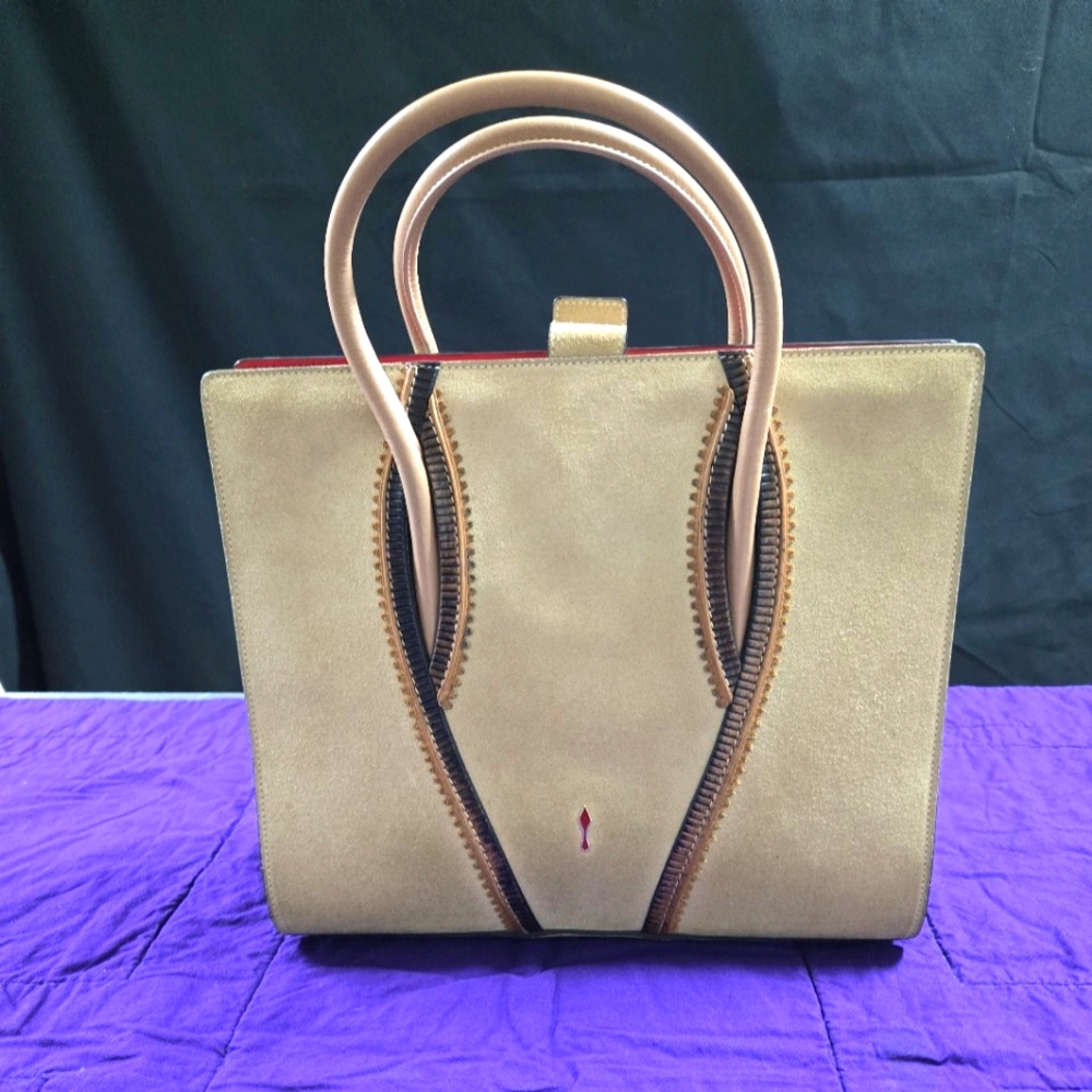 EUC CHRISTIAN LOUBOUTIN PALOME  SUEDE TOTE